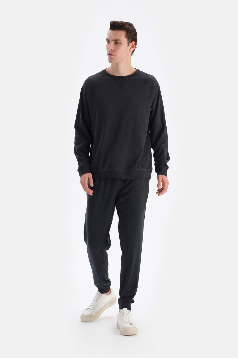 Füme Ribana Detaylı Bis Yaka Everfresh Sweatshırt