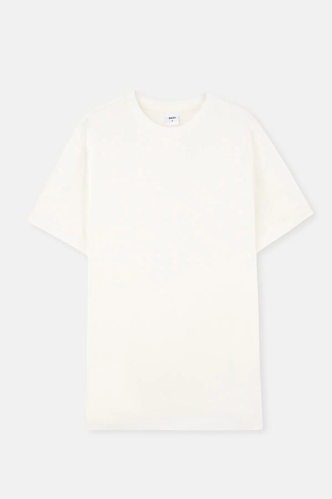 Beyaz Bisiklet Yaka Kısa Kollu Supima Tişört