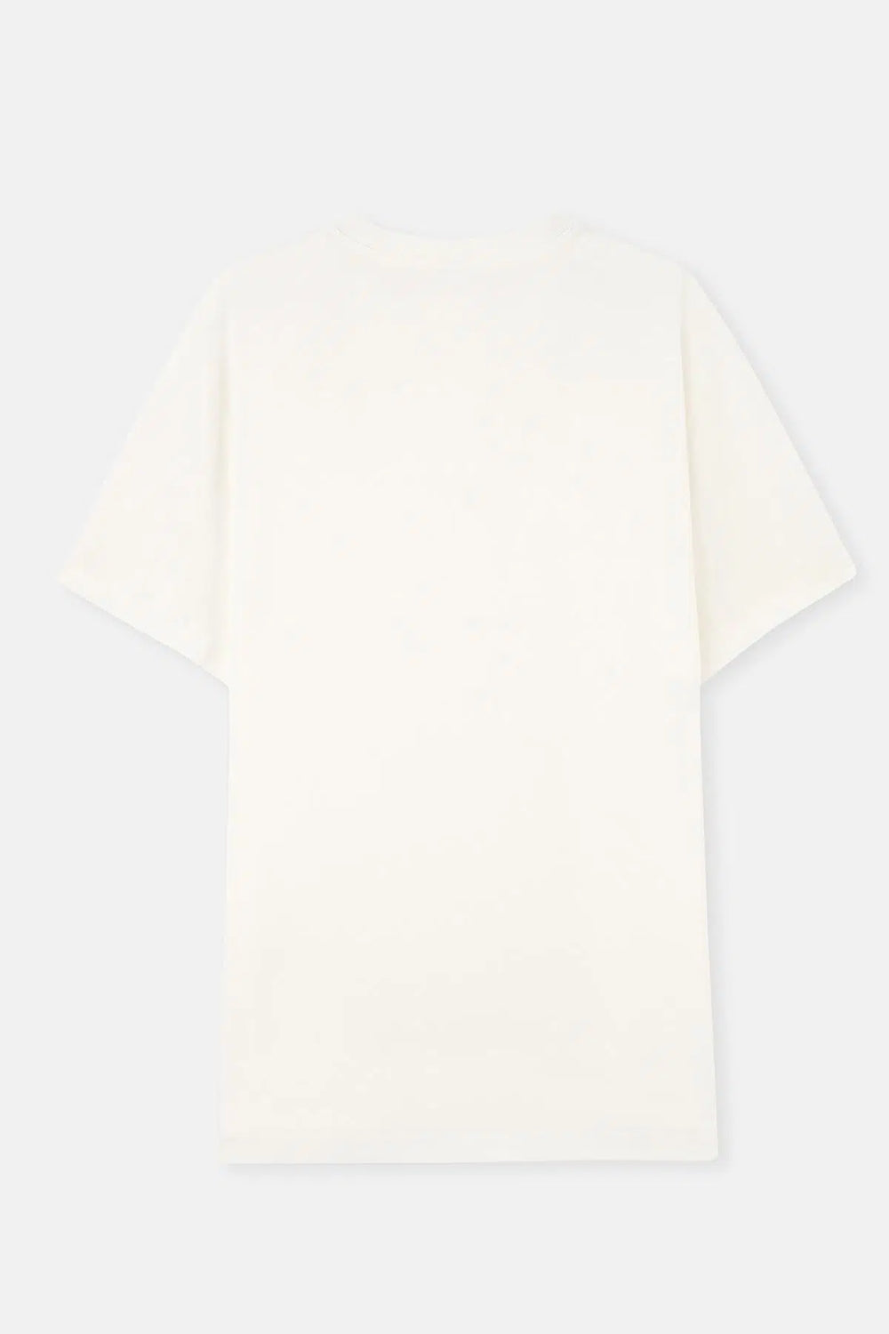 Beyaz Bisiklet Yaka Kısa Kollu Supima Tişört