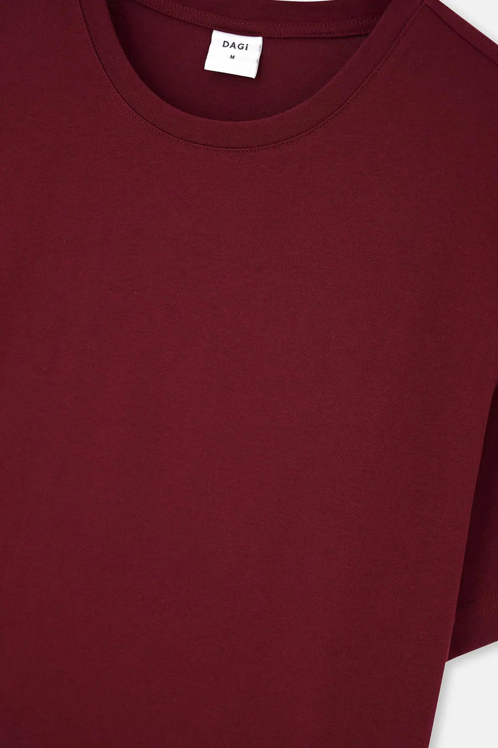 Bordo Bisiklet Yaka Kısa Kollu Süprem Tişört