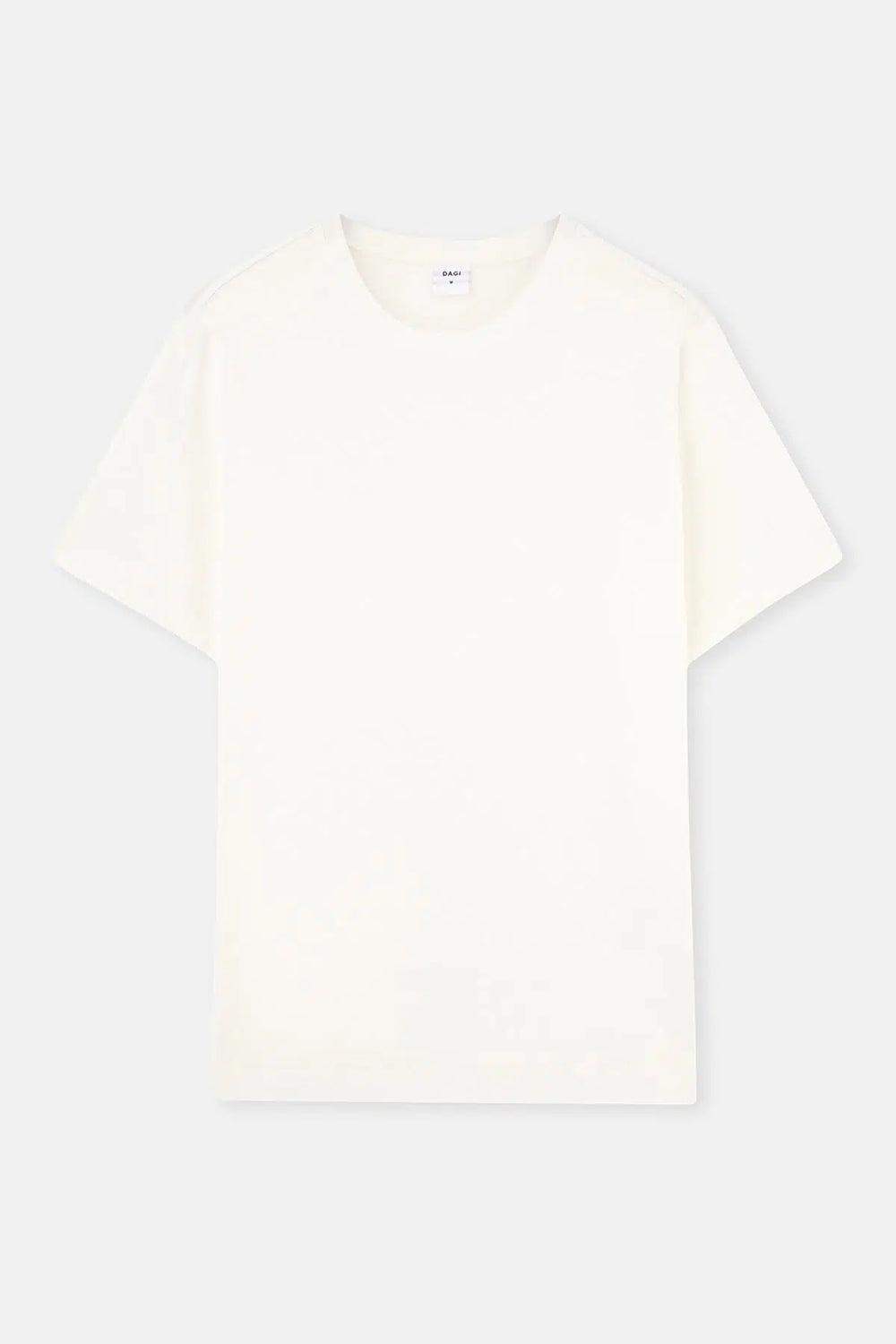 Ekru Bisiklet Yaka Kısa Kollu Süprem Tişört