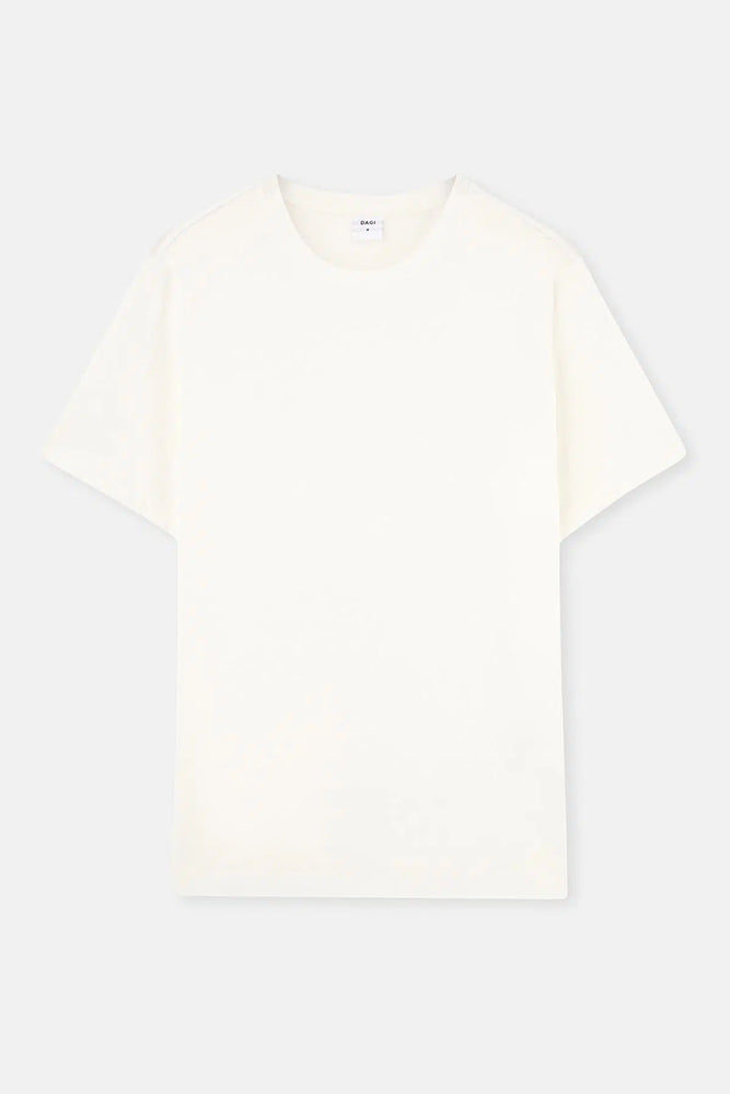 Ekru Bisiklet Yaka Kısa Kollu Süprem Tişört