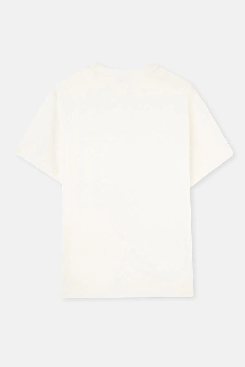 Ekru Bisiklet Yaka Kısa Kollu Süprem Tişört