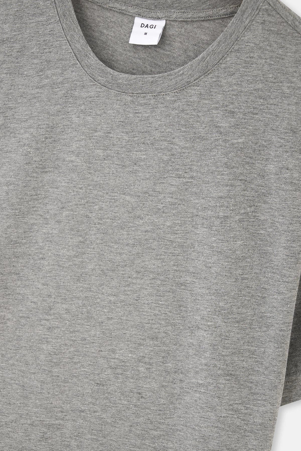 Gri Melanj Bisiklet Yaka Kısa Kollu Süprem Tişört