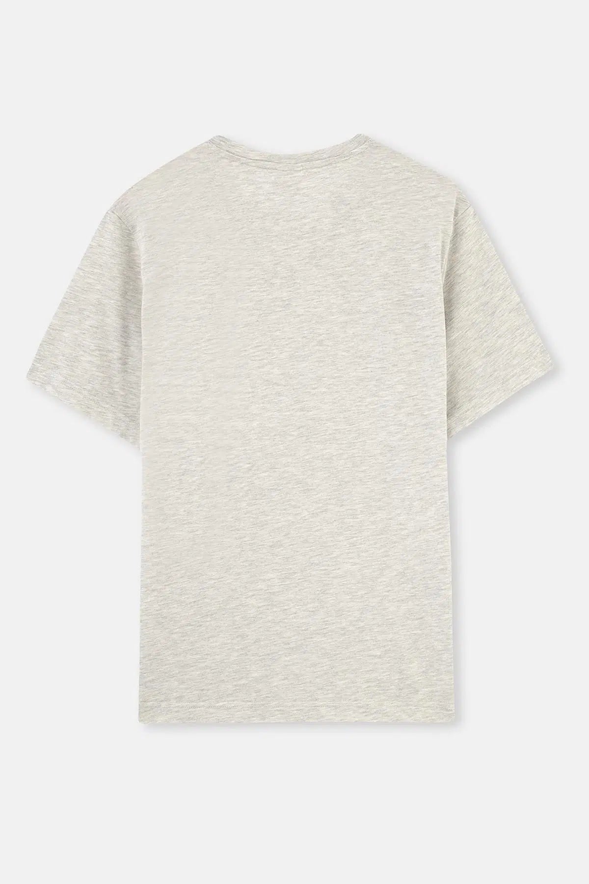 Kar Melanj Bisiklet Yaka Kısa Kollu Süprem Tişört