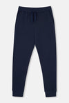 Lacivert Jogger Paça Waffle Pantolon
