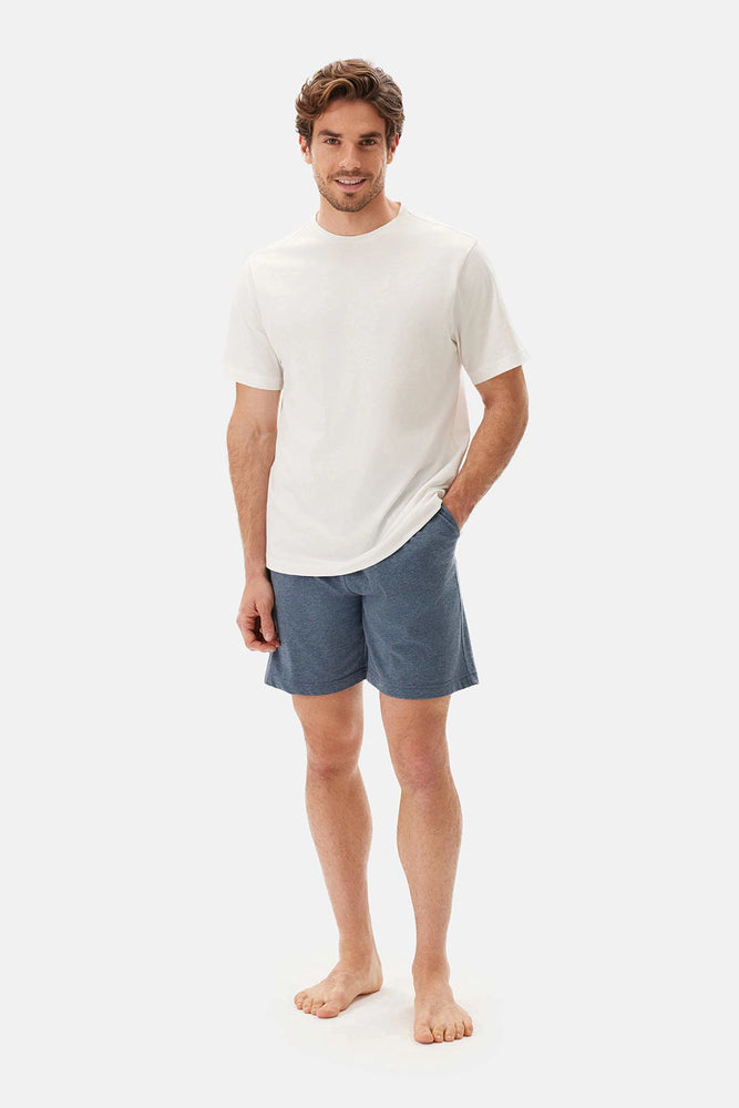 Lacivert Melanj Modal Örme Şort Pijama Altı