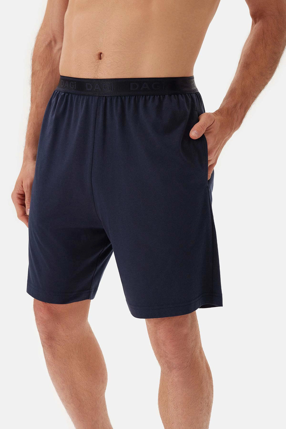 Lacivert-Mavi Örme Ikili Şort