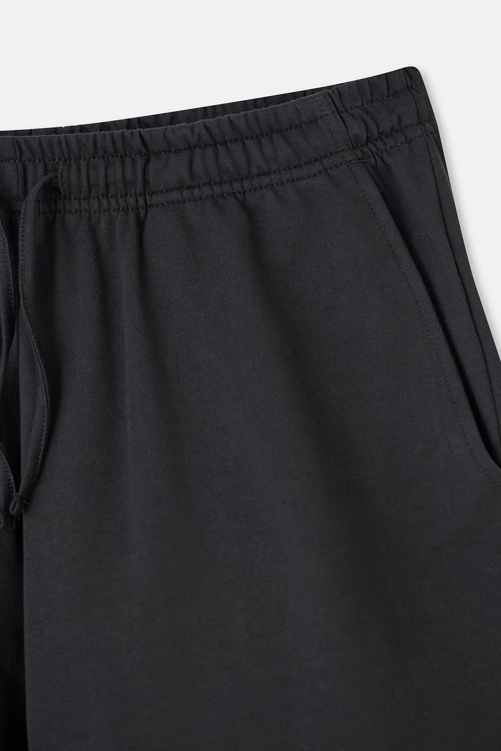 Siyah Iki Iplik Cepli Şort Pijama Altı