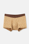 Kahverengi Micro Modal Desenli 3'lü Boxer