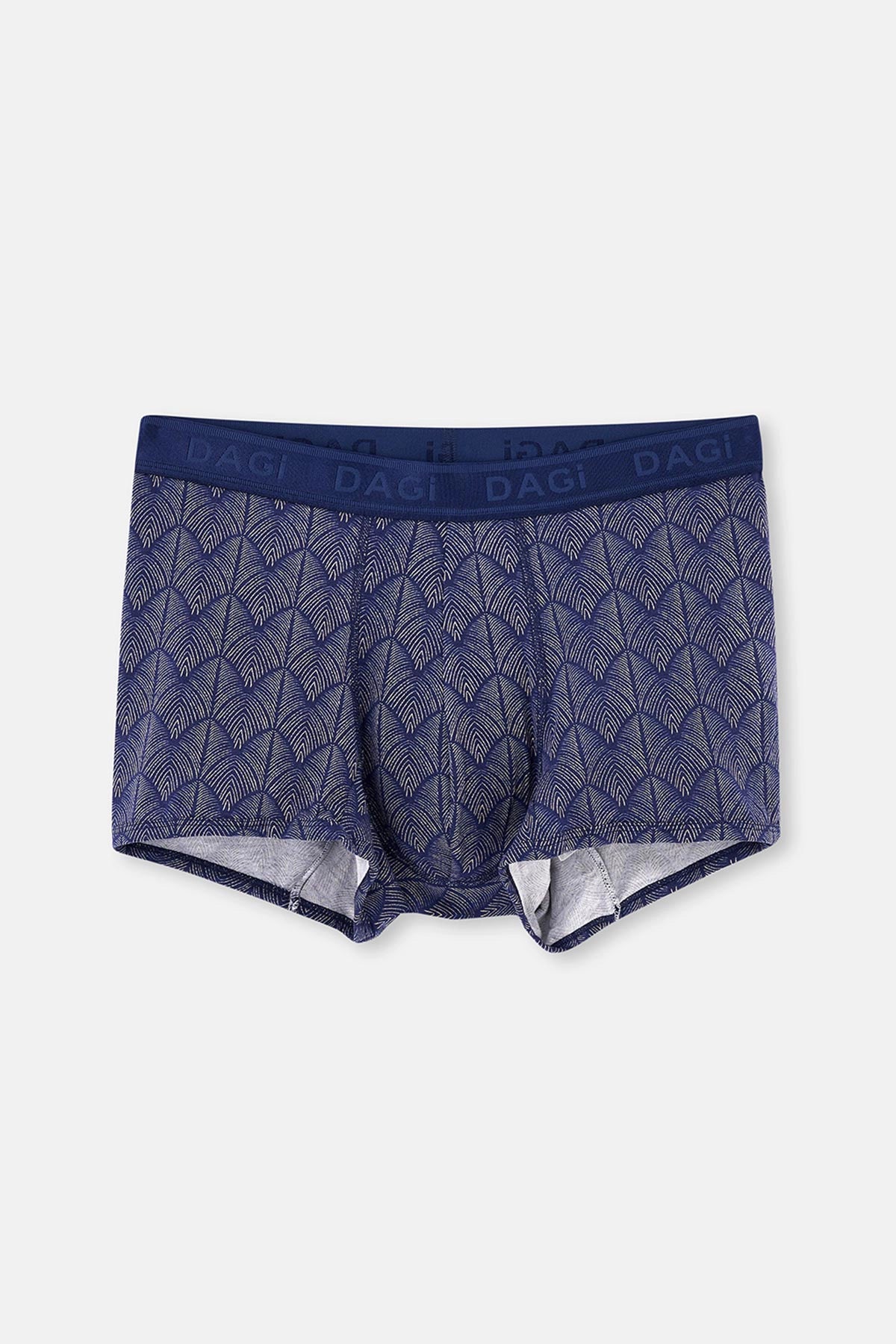 Lacivert Micro Modal Desenli 2'li Boxer