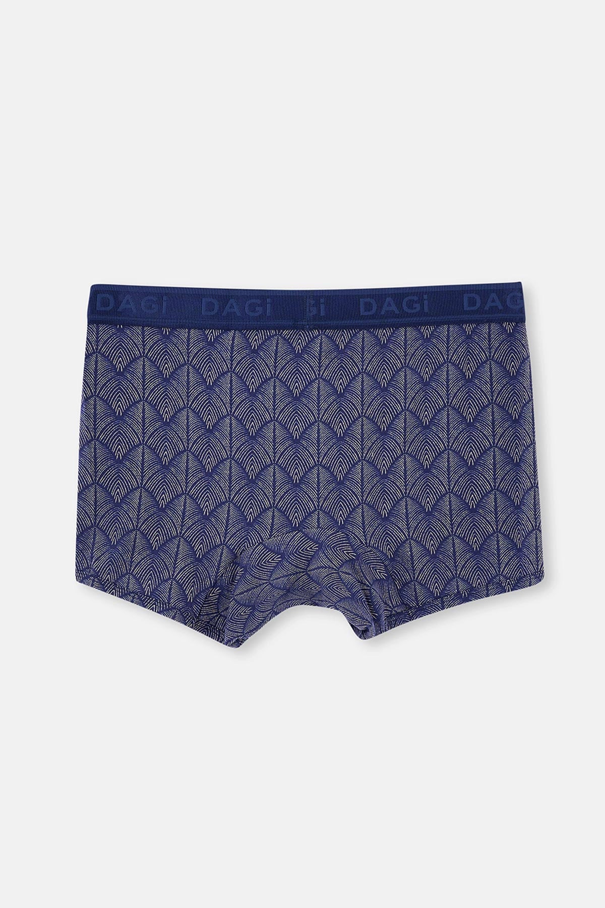 Lacivert Micro Modal Desenli 2'li Boxer