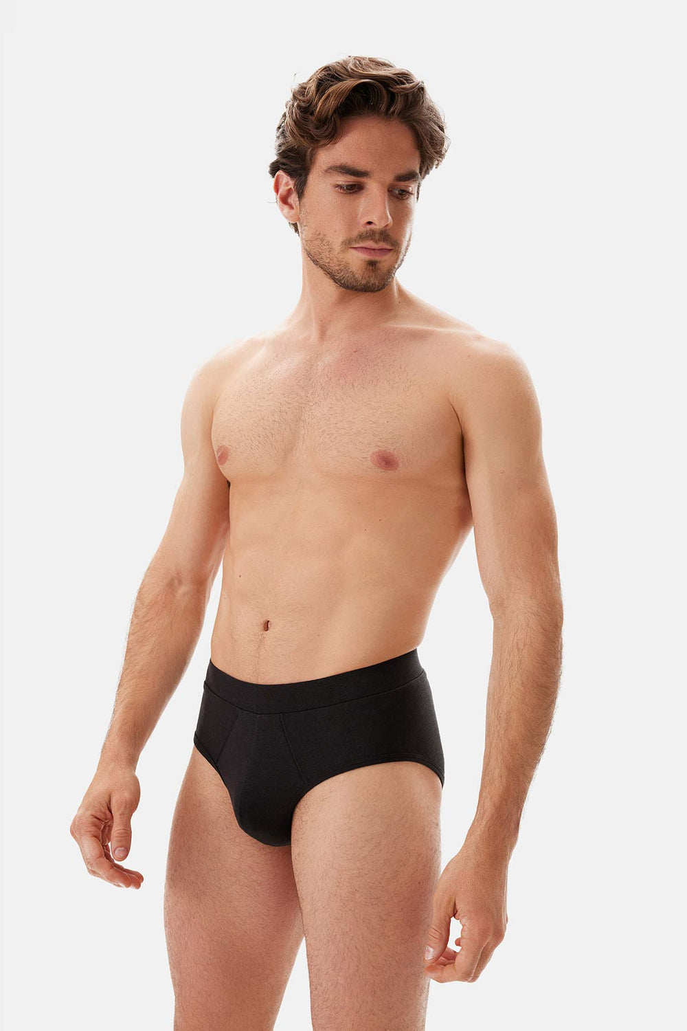 Siyah Dikiş Detaylı Kumaş Kaplama Lastikli Slip