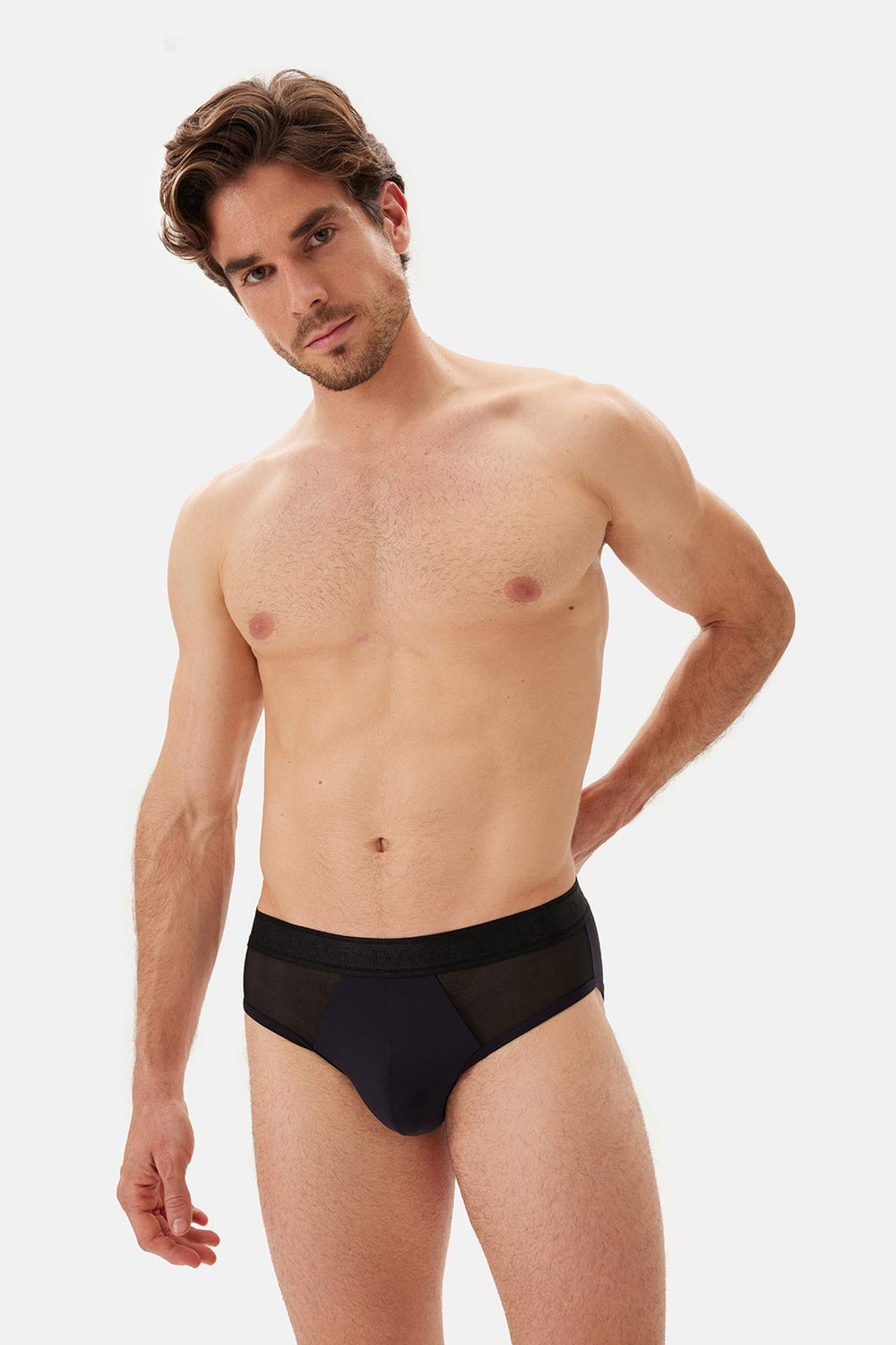 Siyah Yan Detaylı Slip
