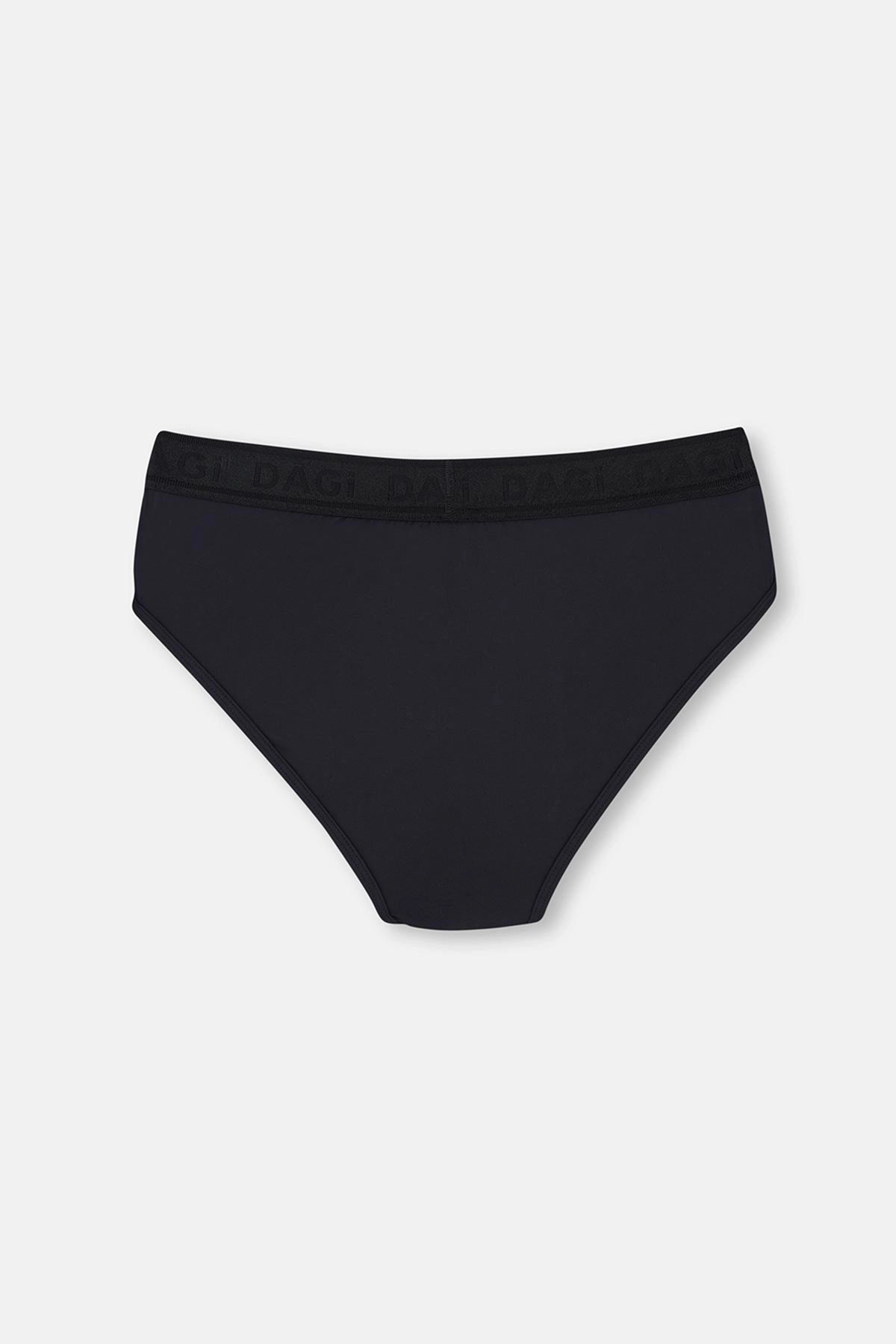 Siyah Yan Detaylı Slip