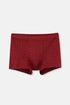 Bordo Pamuk Desenli 2'li Boxer