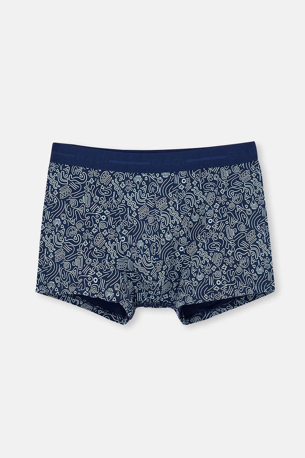 Lacivert Pamuk Desenli 2'li Boxer