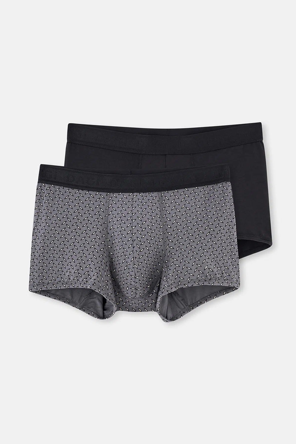 Siyah Micro Modal Desenli 2'li Boxer