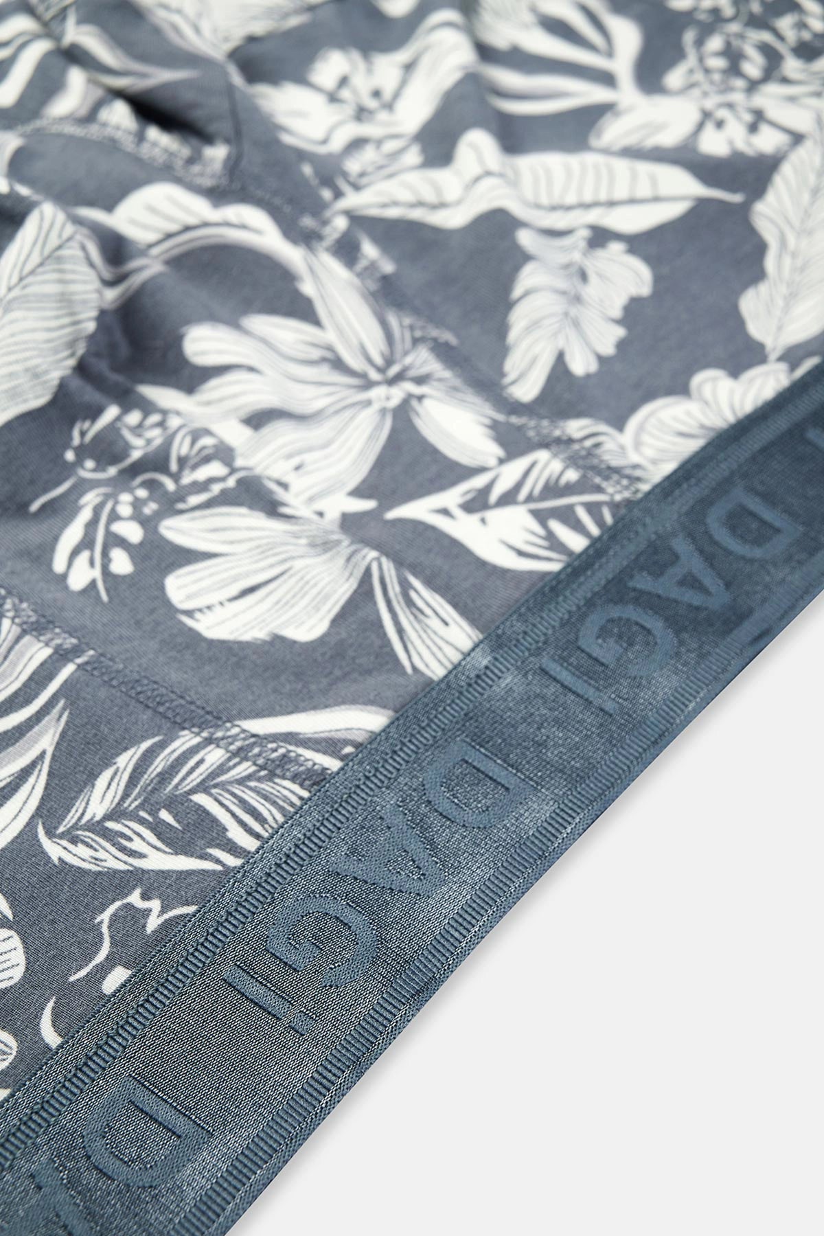 Gri Micro Modal Desenli 2'li Boxer