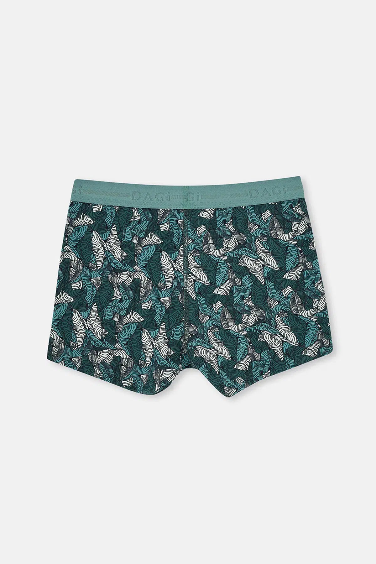 Yeşil Pamuk Desenli Boxer