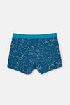 Koyu Mavi Pamuk Desenli Boxer