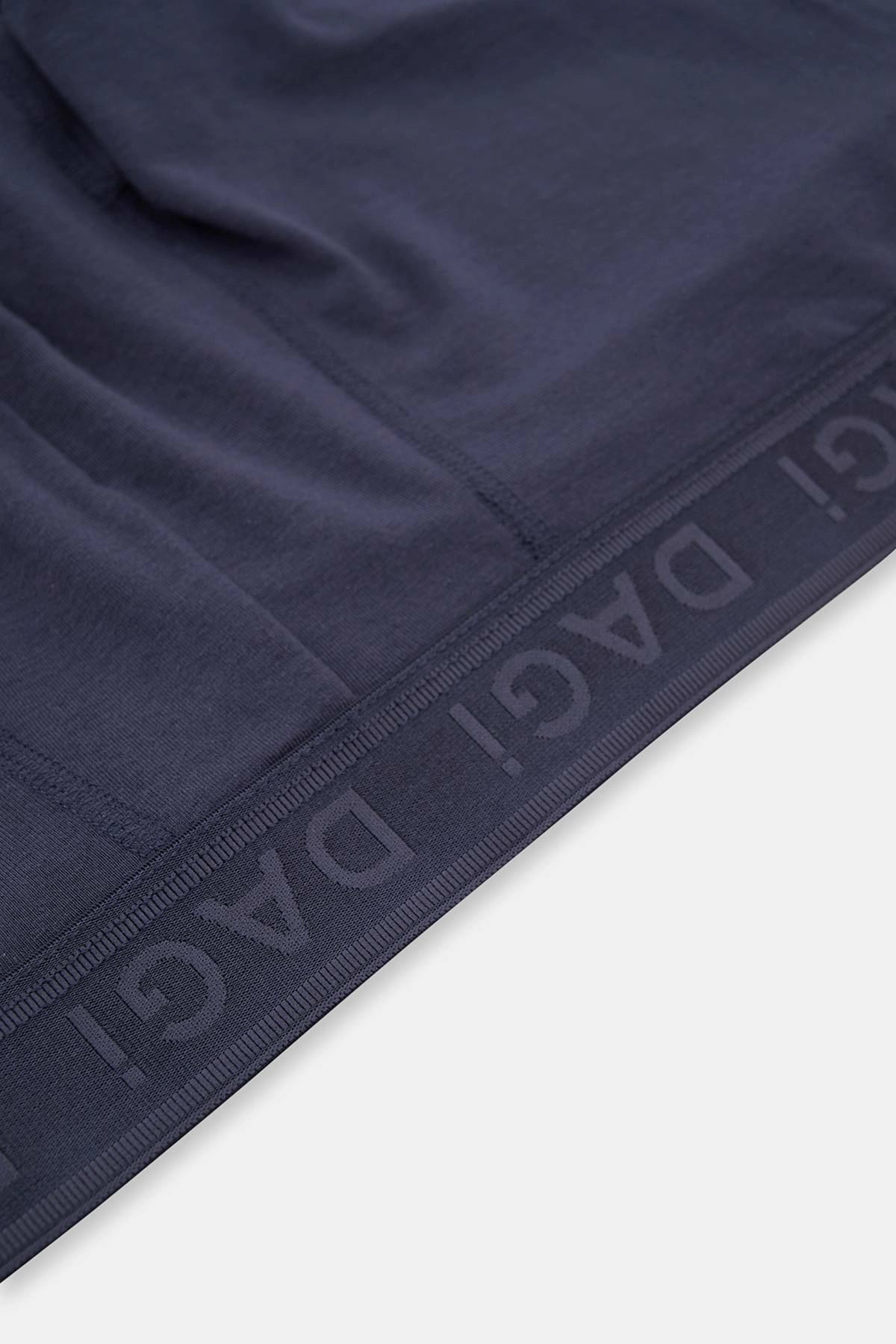 Indigo Micro Modal Düz Boxer