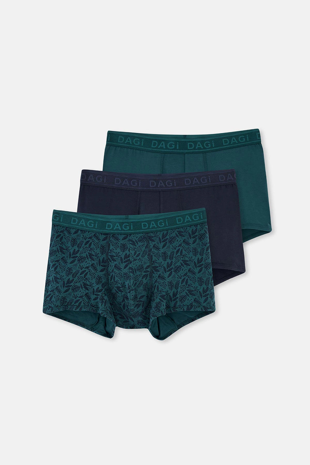 Koyu Mavi Micro Modal Desenli 3'lü Boxer