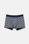 Lacivert Pamuk Desenli 3'lü Boxer