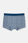Lacivert Micro Modal Desenli 3'lü Boxer