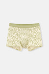 Yeşil Pamuk Desenli 2'li Boxer