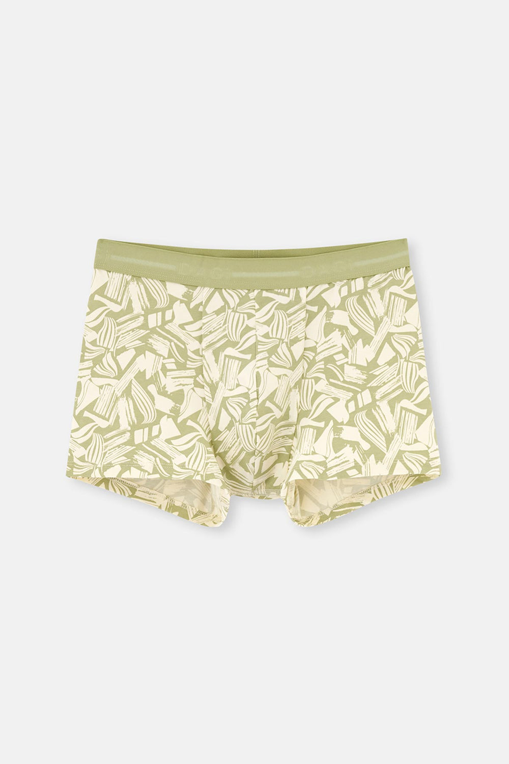 Yeşil Pamuk Desenli 2'li Boxer