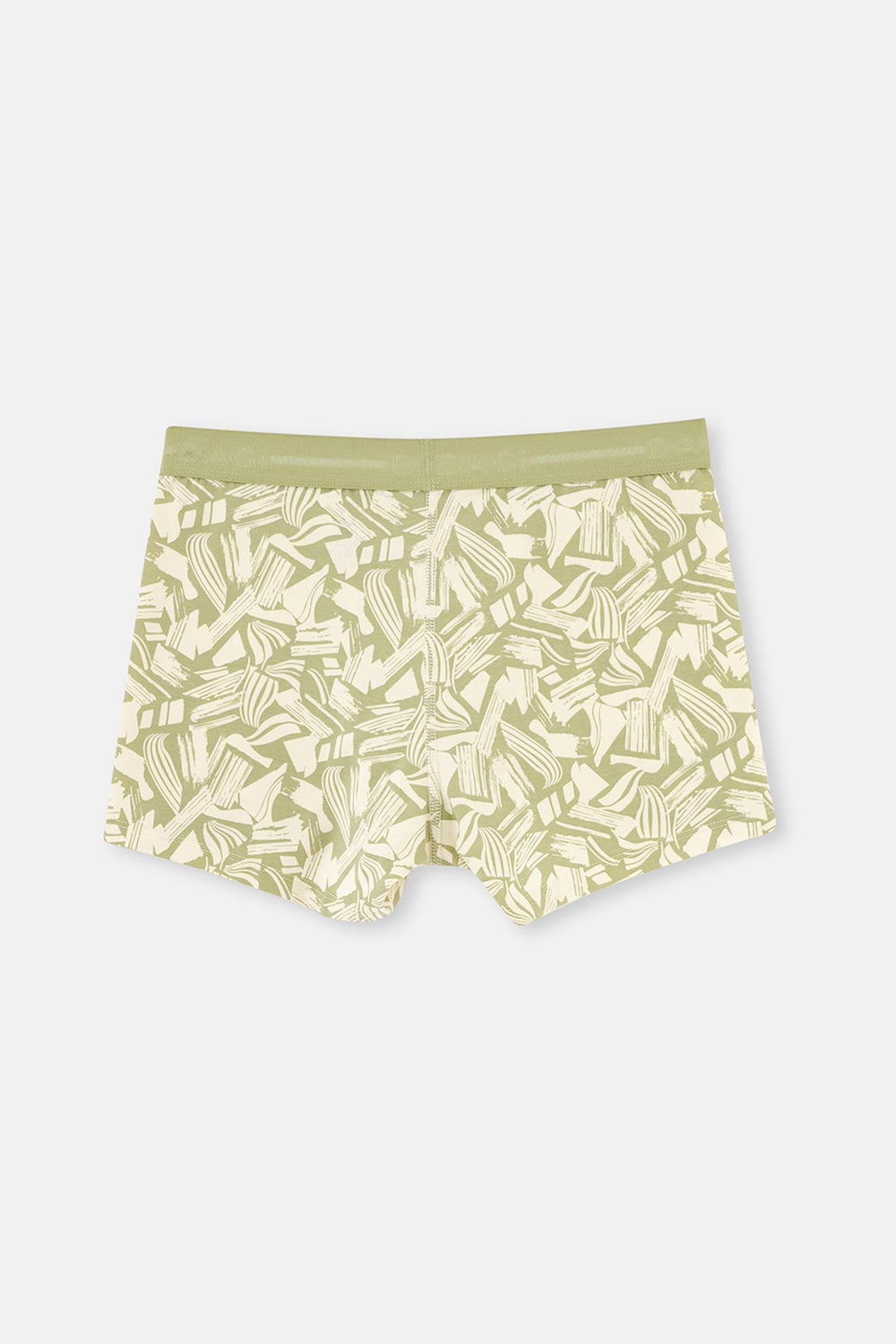 Yeşil Pamuk Desenli 2'li Boxer