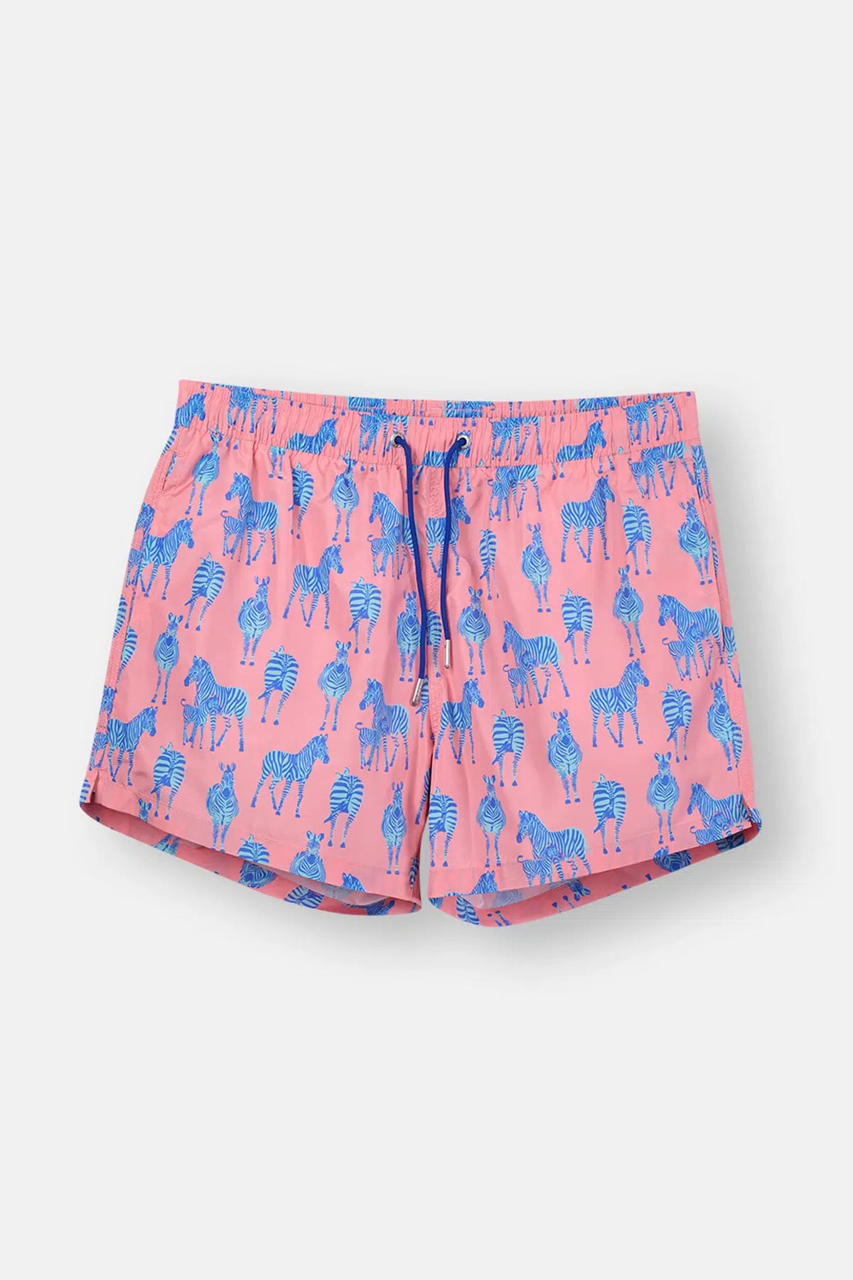 Multicolor Kısa Zebra Desenli Deniz Şortu