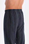 Lacivert Çizgili Dokuma Pantolon