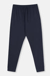 Lacivert-Siyah Pamuk Modal Örme Ikili Jogger Paça Pantolon