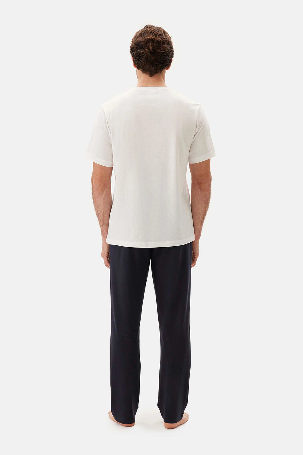 Lacivert Beli Lastikli Örme Pantolon