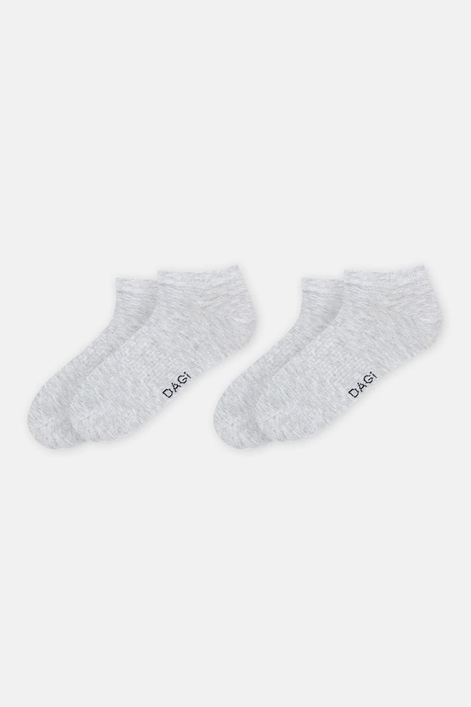 Gri Melanj Erkek Spor Çorap 2'Li