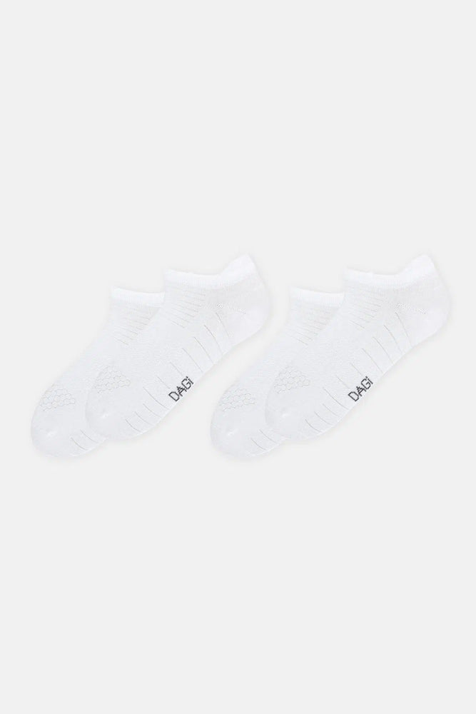 Beyaz Erkek Düz Spor Çorap 2'Li