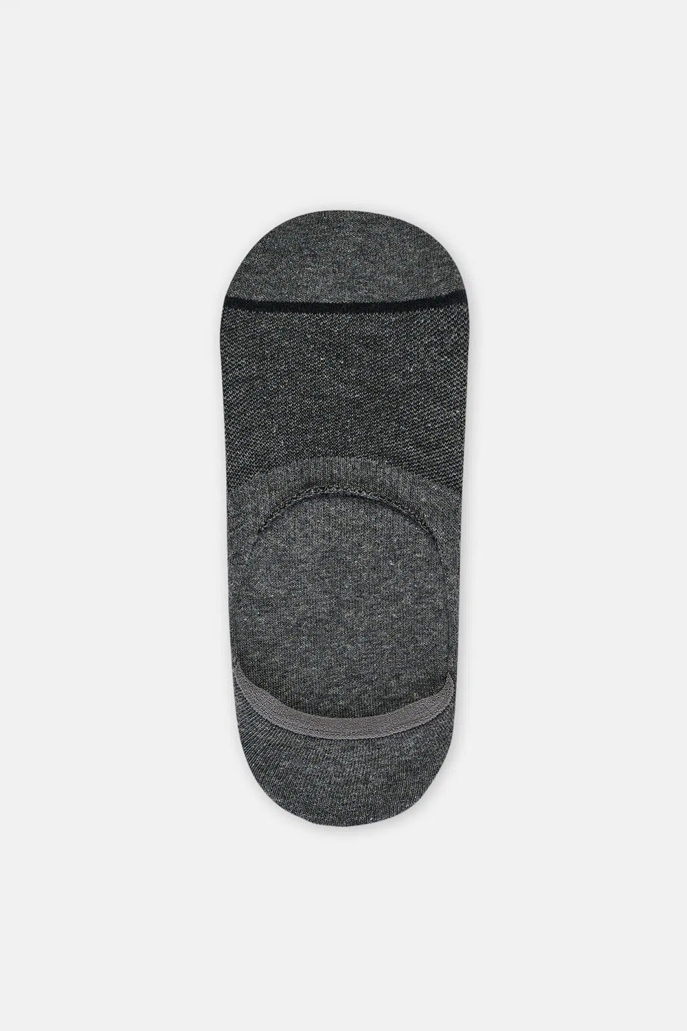 Grimelanj - Siyah Erkek 2'Li Pamuklu Jakar Desenli Görünmez Çorap