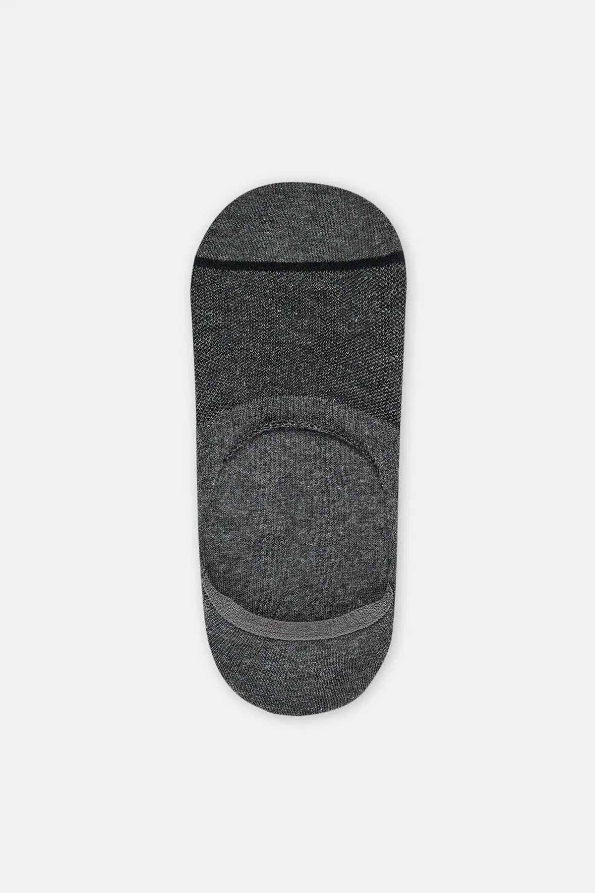 Grimelanj - Siyah Erkek 2'Li Pamuklu Jakar Desenli Görünmez Çorap