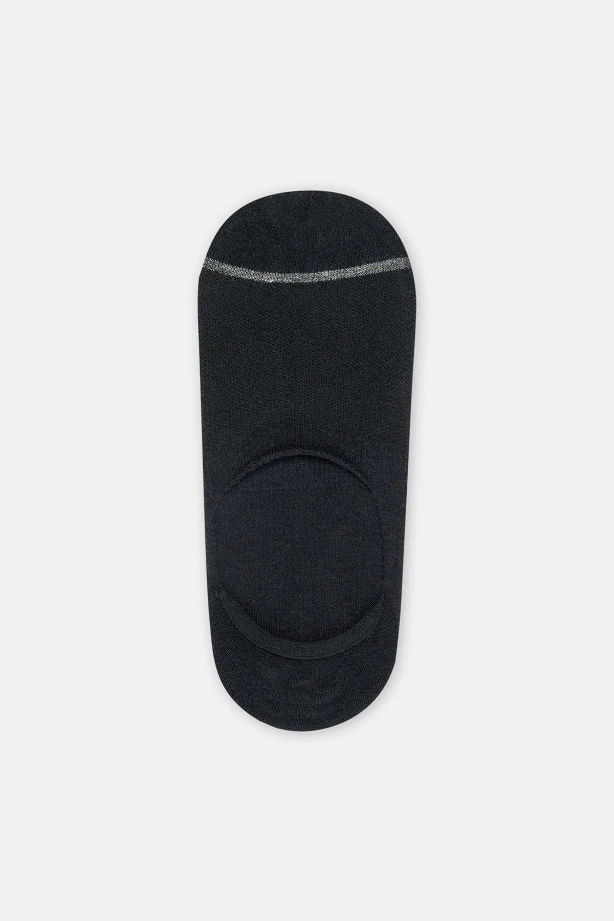 Grimelanj - Siyah Erkek 2'Li Pamuklu Jakar Desenli Görünmez Çorap