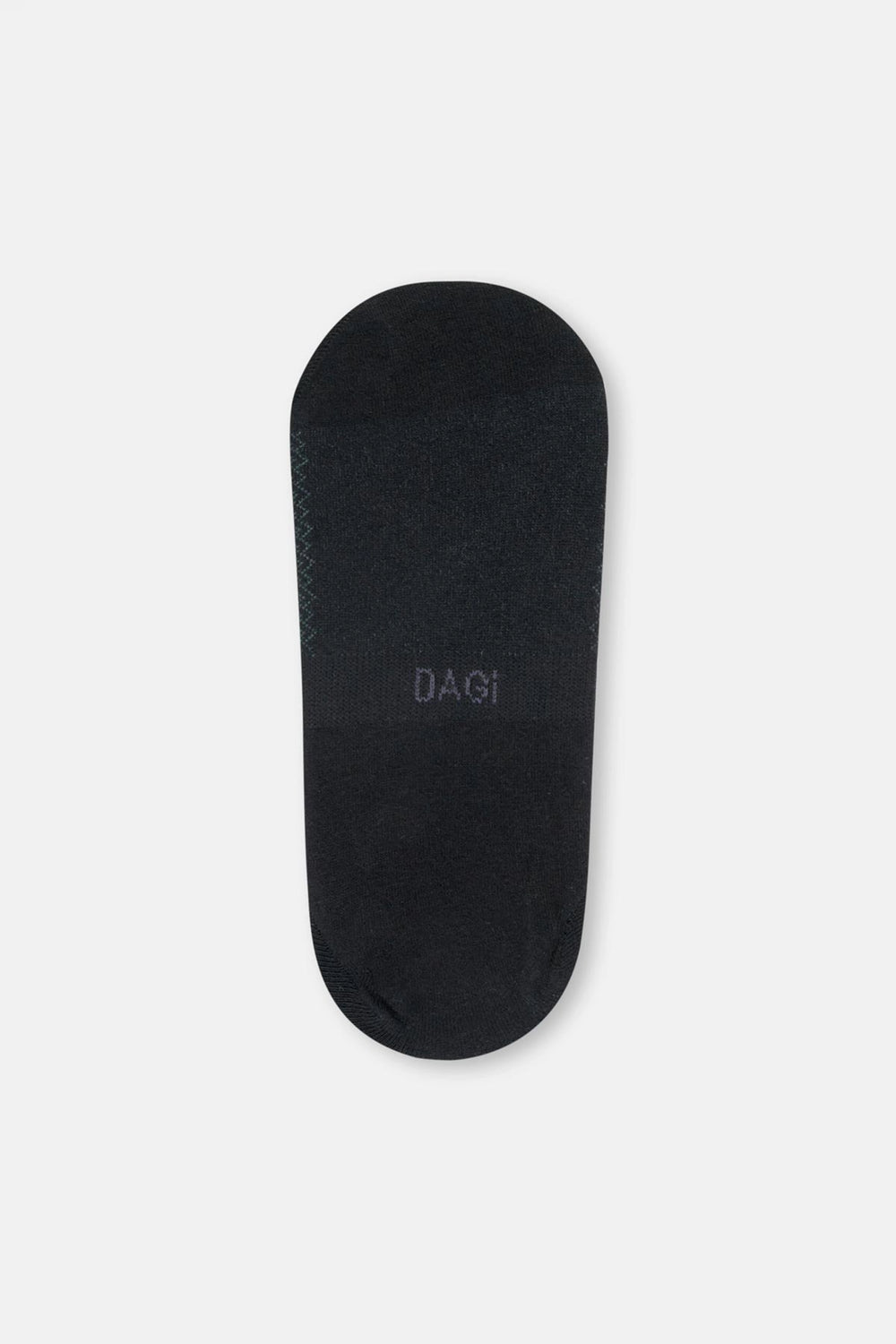 Siyah Erkek 2'Li Pamuklu Jakar Zıgzag Desenli Görünmez Çorap