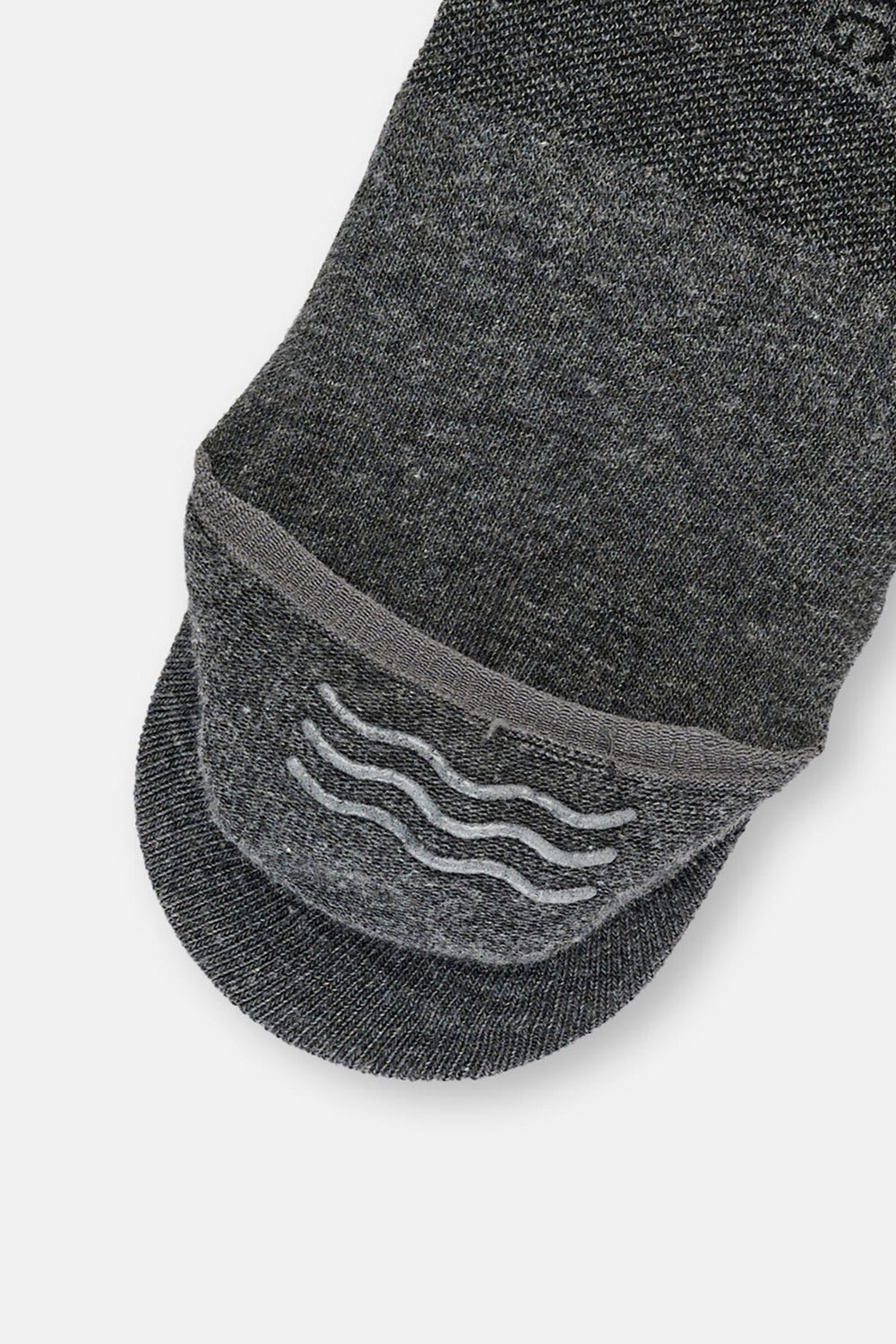 Gri-Lacivert Erkek 2'Li Pamuklu Çizgi Desenli Patik Çorap