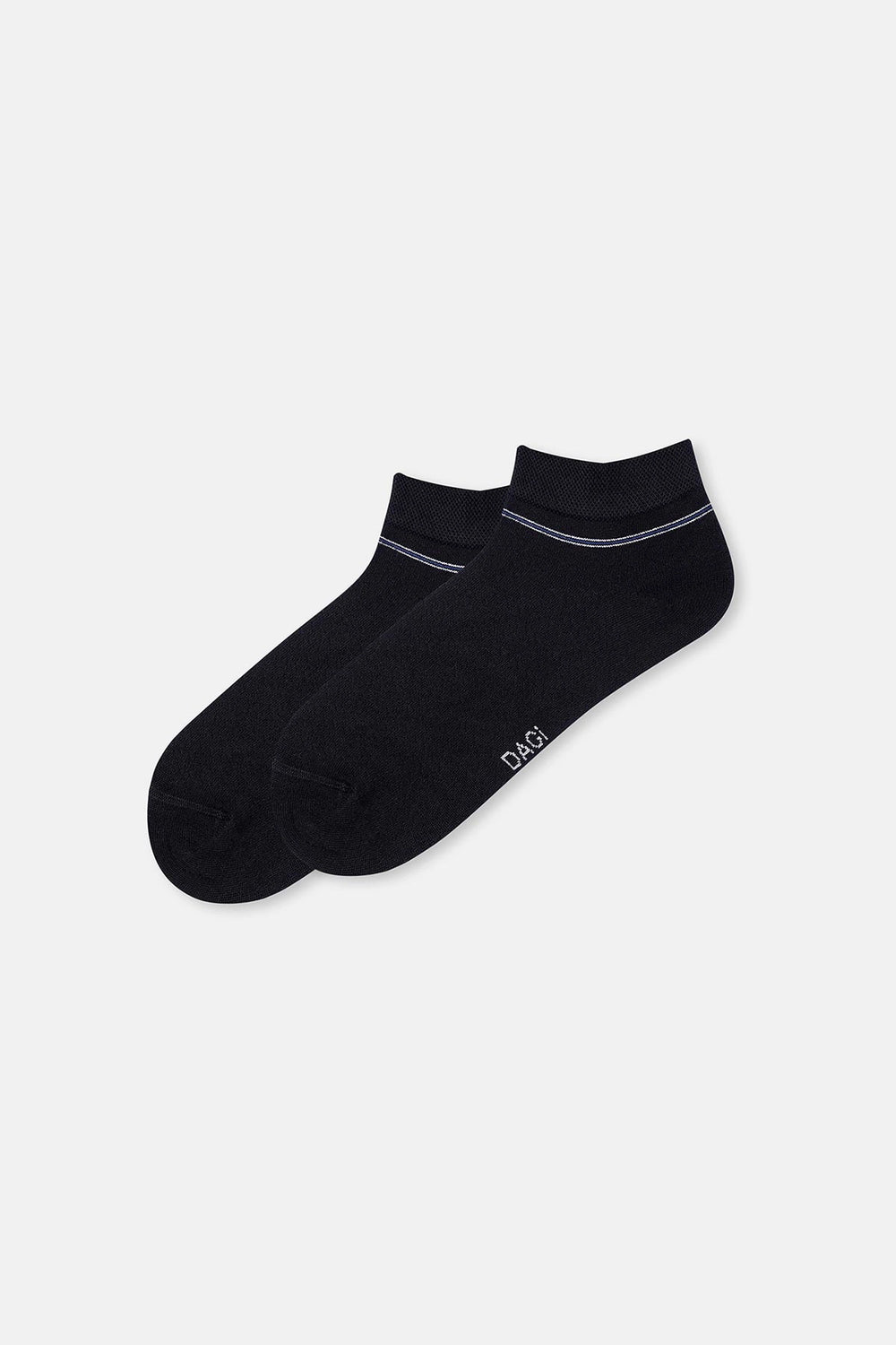 Lacivert-Siyah Erkek 2'Li Micro Modal Klasik Patik Çorap