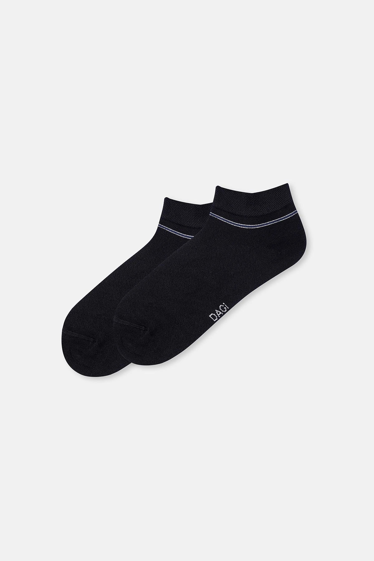 Lacivert-Siyah Erkek 2'Li Micro Modal Klasik Patik Çorap