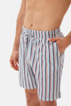 Ekru Yarım Patlı Kısa Kollu Şort Pijama Takımı