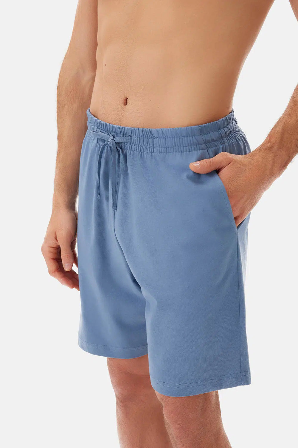 Ekru Bis Yaka Baskılı Kısa Kollu Şort Pijama Takımı