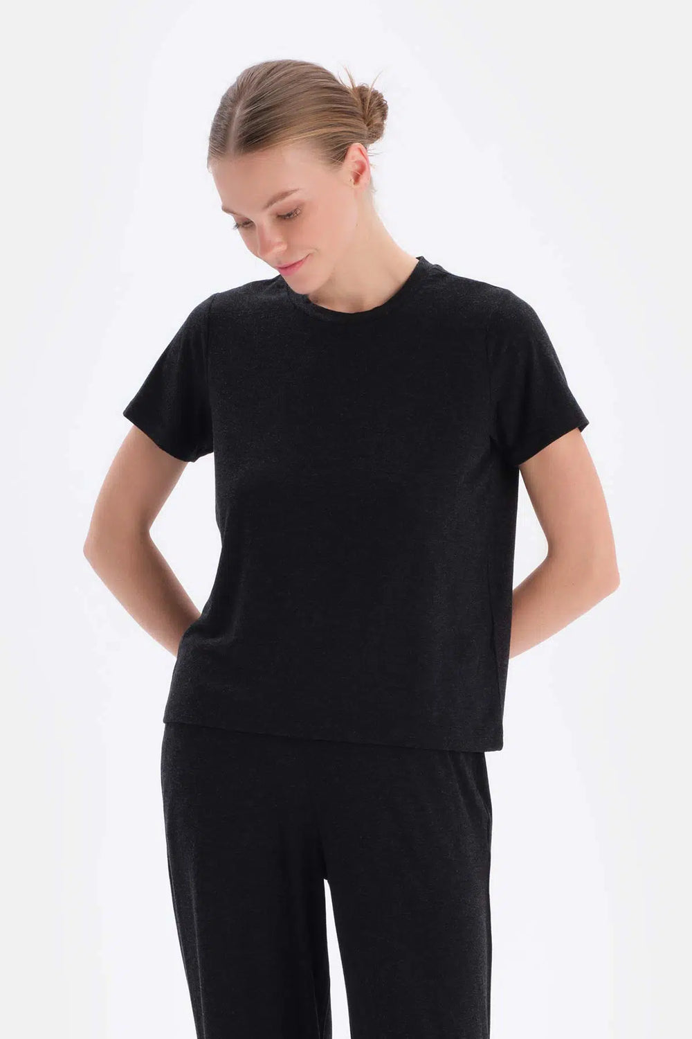 Siyah Soft Touch Basıc Tişört