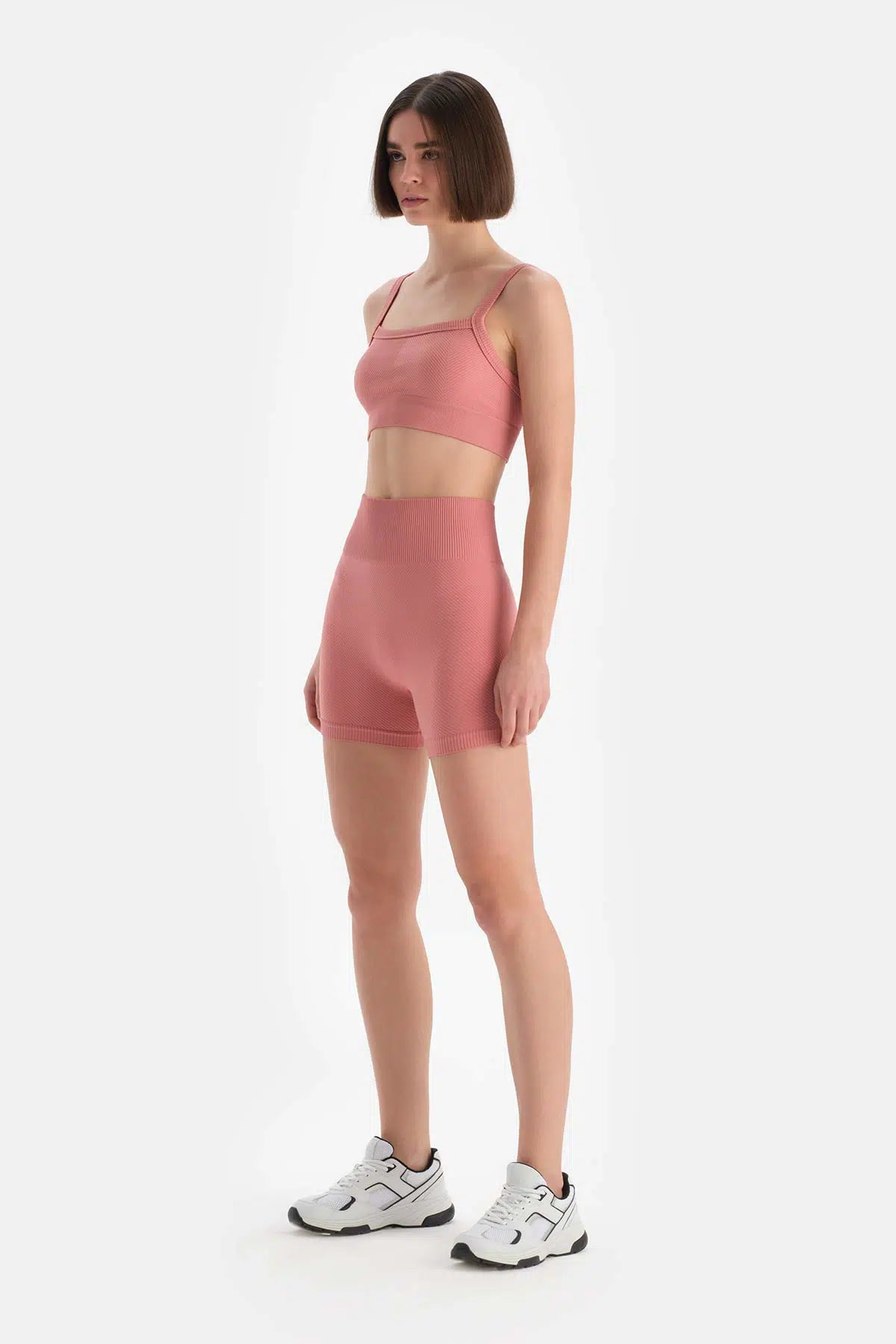 Gül Kurusu Dagi Active Kadın Kalın Askılı Seamless Sporcu Sütyeni