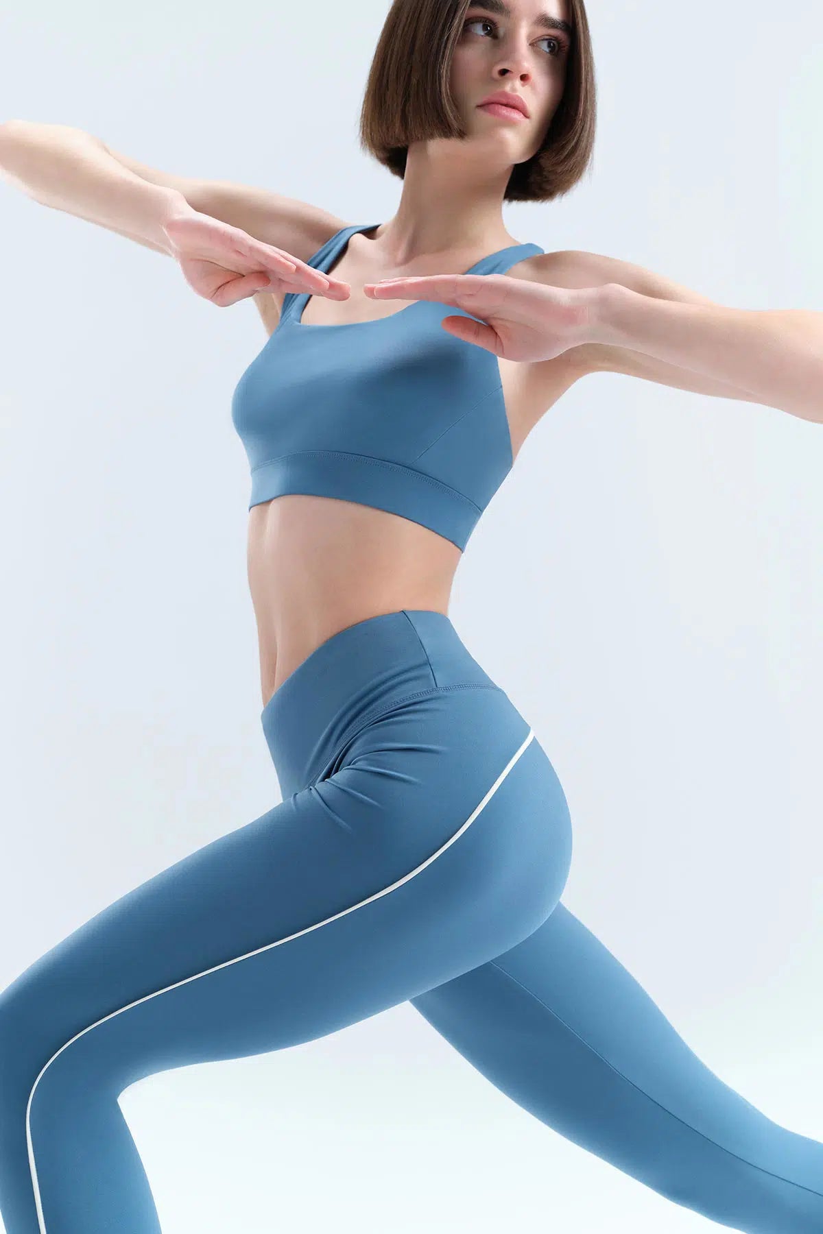 Açık Mavi Dagi Active Kadın Biye Detaylı Tayt